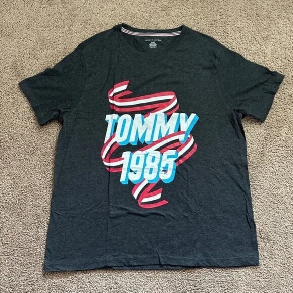 NWOT Tommy Hilfiger Men's Dark Grey Crew Neck Half Sleeves T-shirt sz XL - Picture 1 of 5